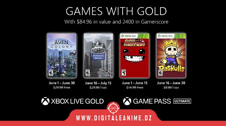  Xbox Games With Gold Pour juin 2022